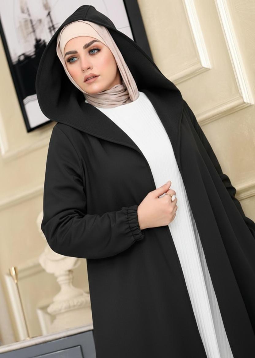 Waterproof Coat with hood - Black