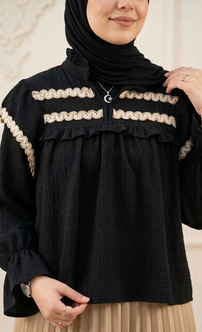Dana Blouse-Black