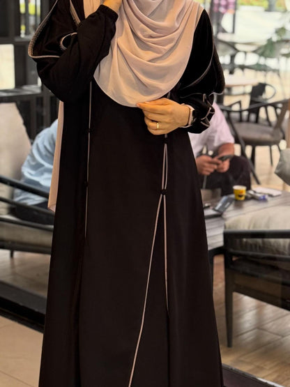Nour dress - Black and beige