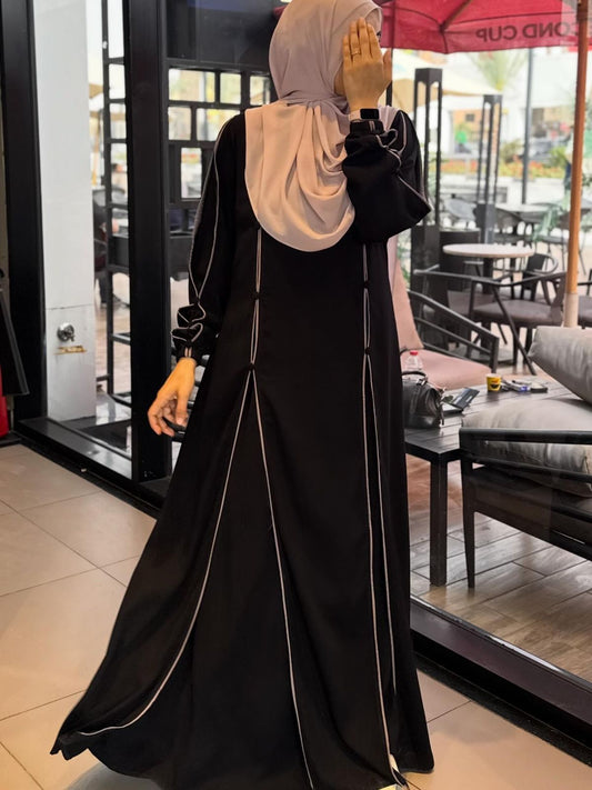 Nour dress - Black and beige