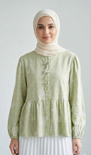 Raghad Blouse-Mint