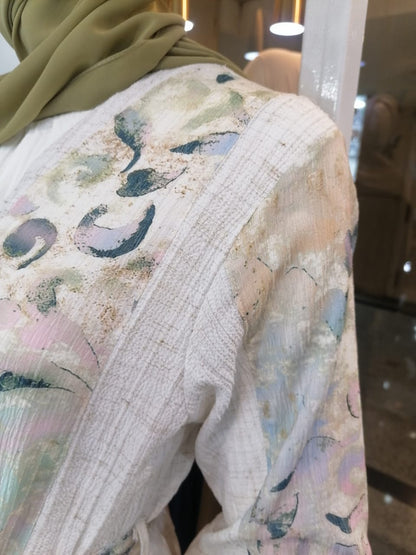 Cardigan korecha Printed Beige*Green