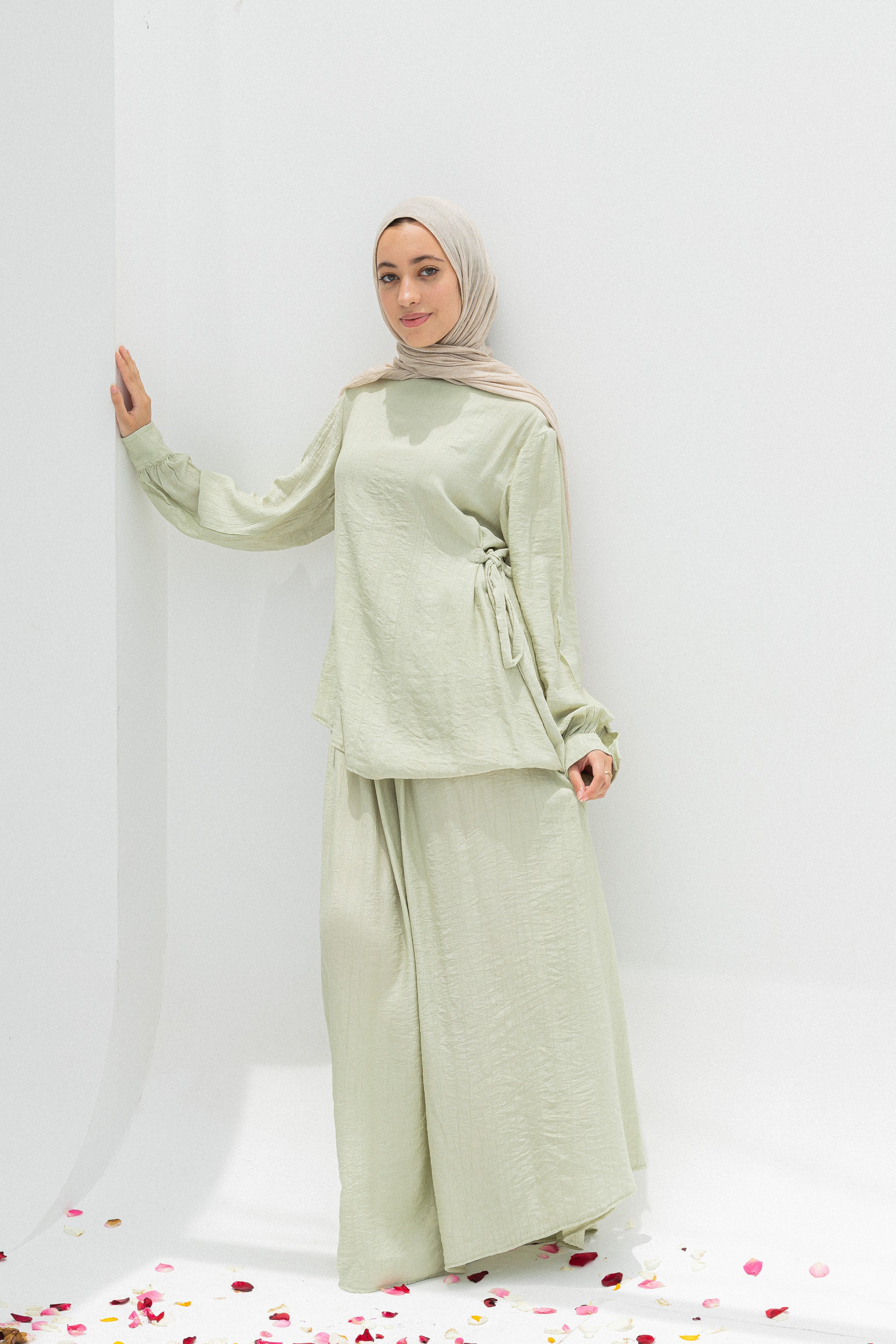 Cila 2-Piece Suit (Blouse & Skirt)-mint