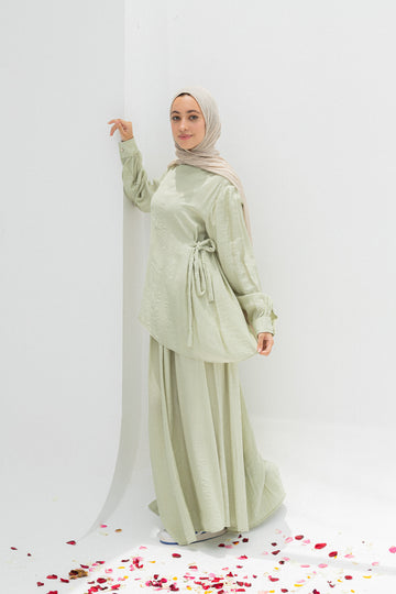 Cila 2-Piece Suit (Blouse & Skirt)-mint