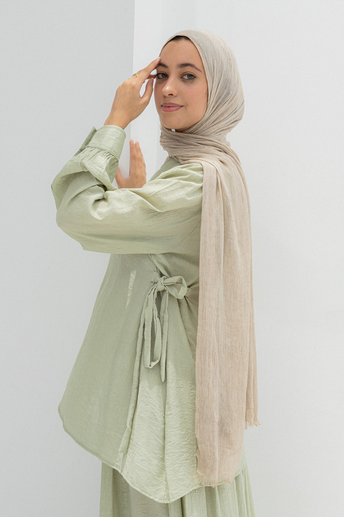 Cila 2-Piece Suit (Blouse & Skirt)-mint