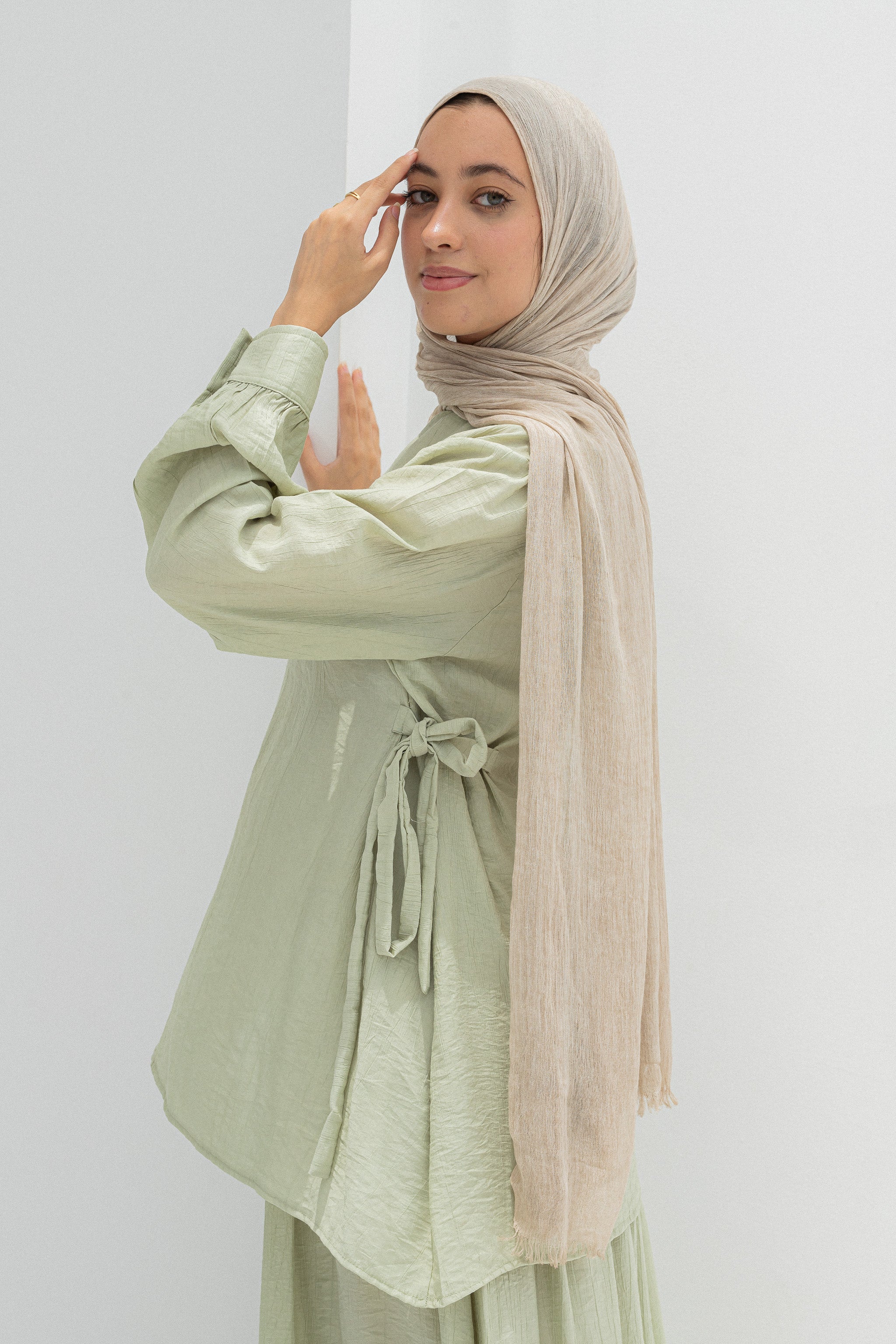 Cila 2-Piece Suit (Blouse & Skirt)-mint