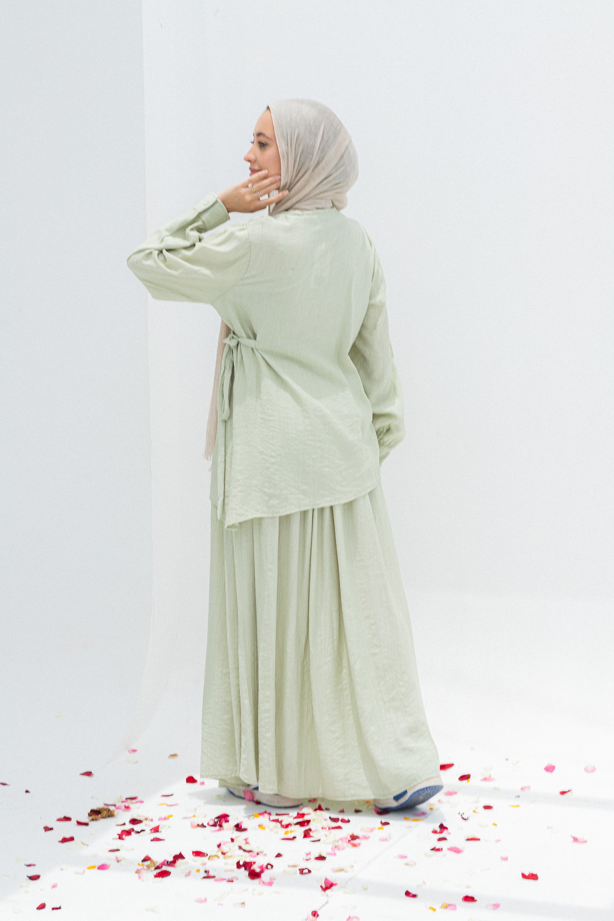 Cila 2-Piece Suit (Blouse & Skirt)-mint
