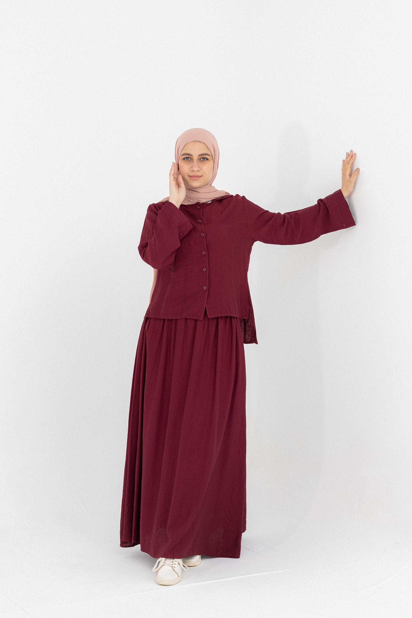 Mira 2-Piece Suit (Button-Down Shirt & Skirt)
