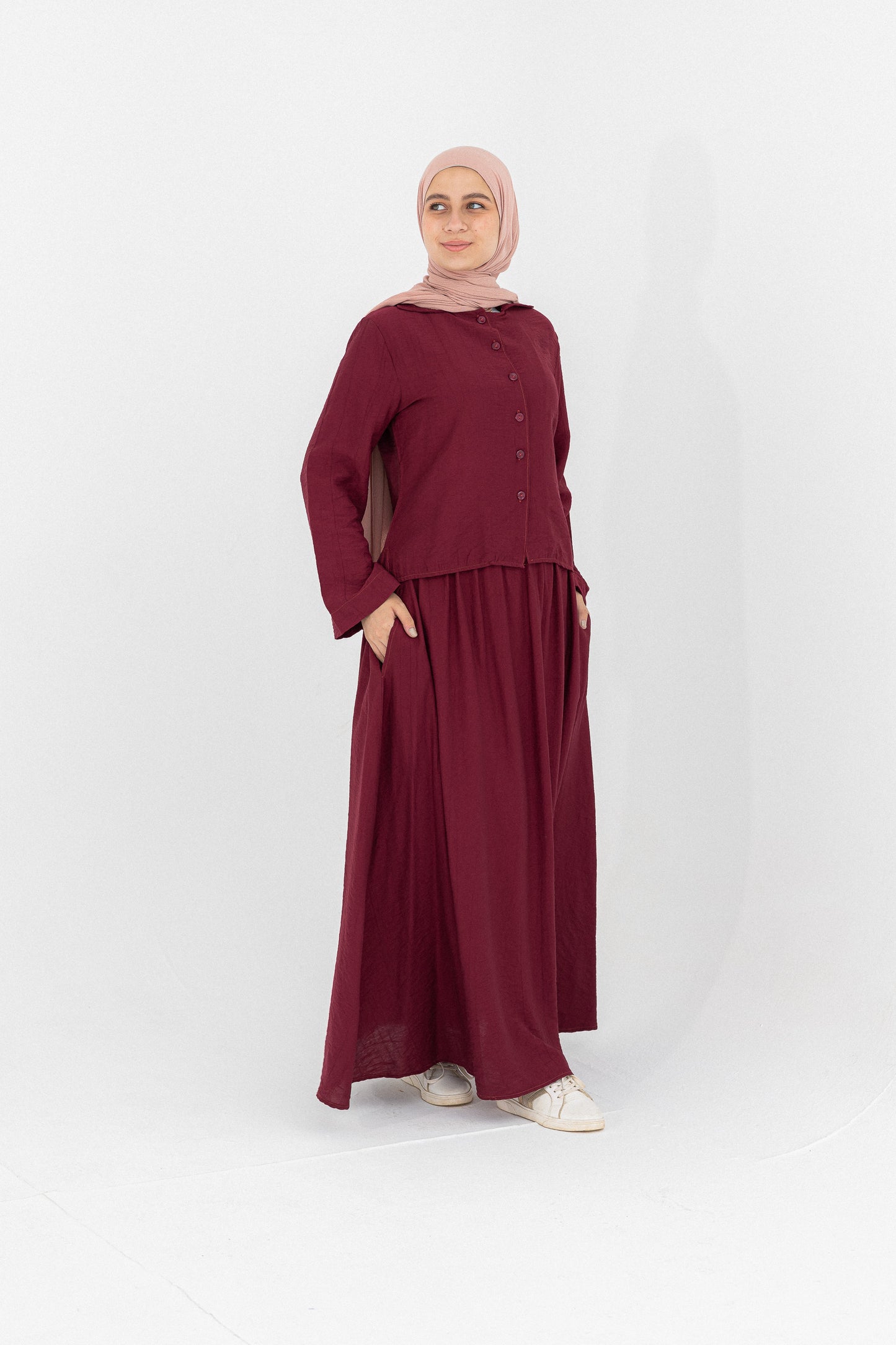 Mira 2-Piece Suit (Button-Down Shirt & Skirt)