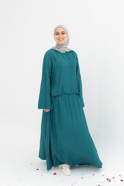 Mira 2-Piece Suit (Button-Down Shirt & Skirt)