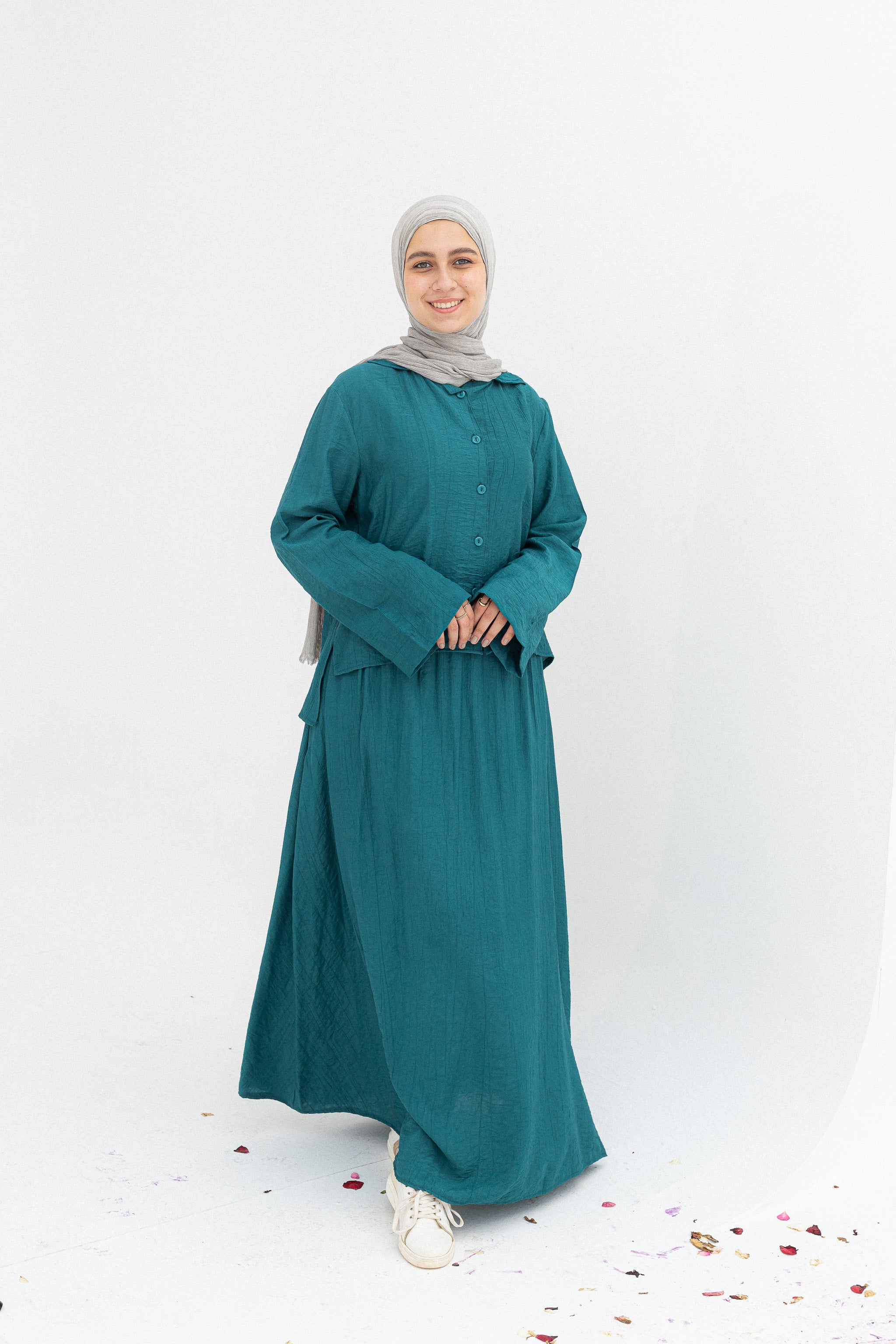 Mira 2-Piece Suit (Button-Down Shirt & Skirt)-Genzary