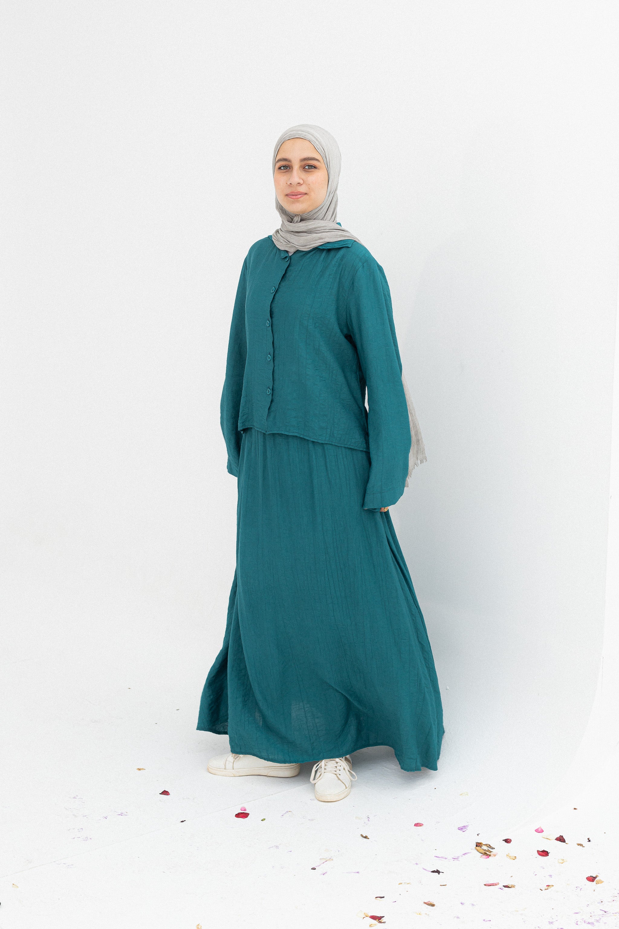 Mira 2-Piece Suit (Button-Down Shirt & Skirt)-Genzary