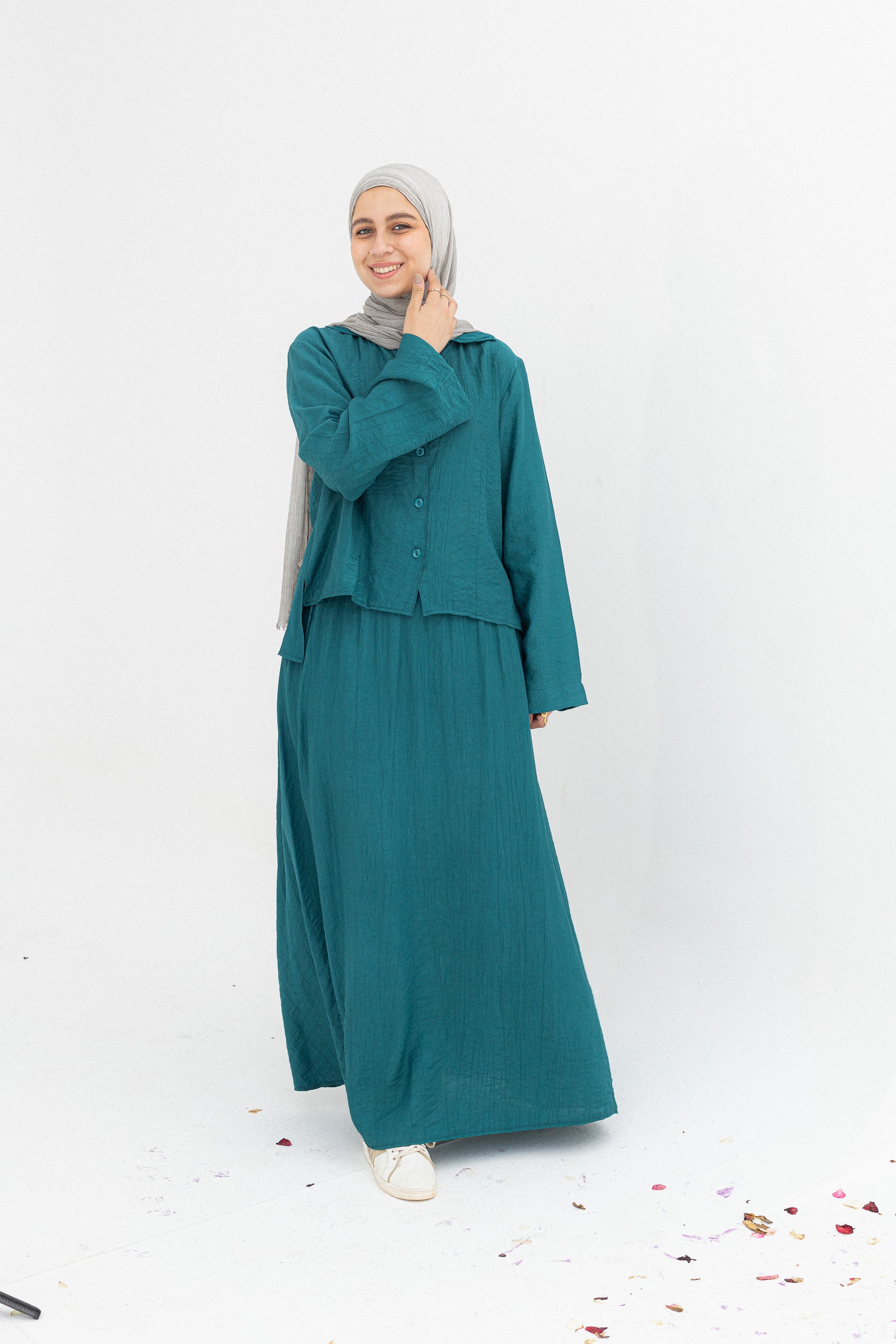 Mira 2-Piece Suit (Button-Down Shirt & Skirt)-Genzary