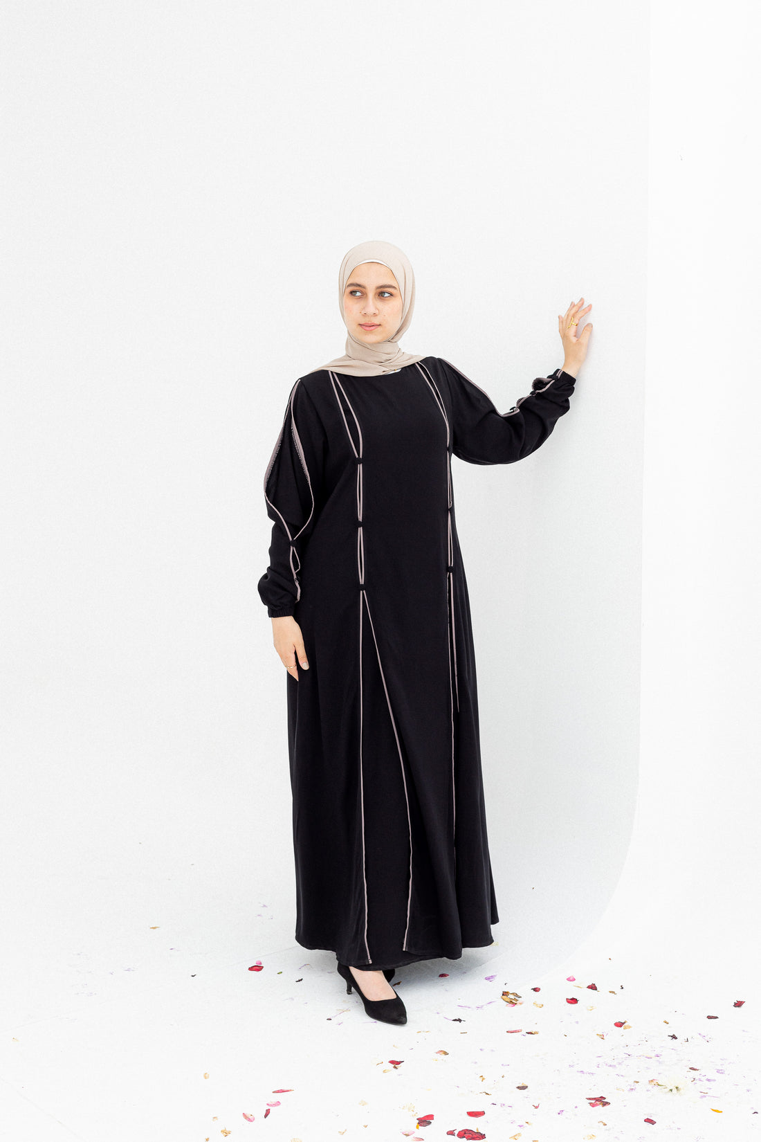 Nour dress - Black and beige