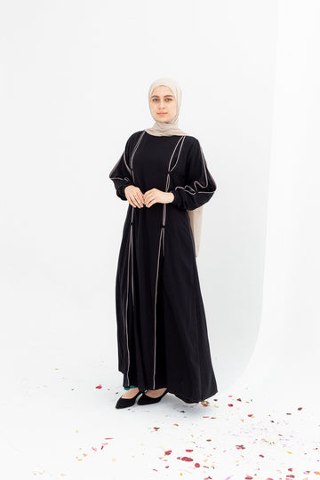Nour dress - Black and beige