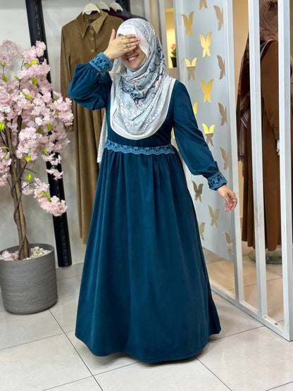 Floral Velvet Dress - Genzary