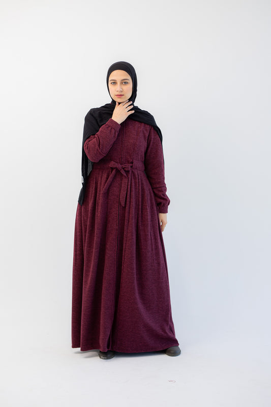Lazord Wool Maxi Dress - Dark Red