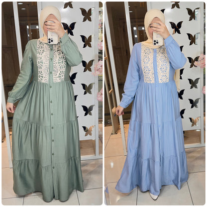 Celeste Linen Dress Buttons