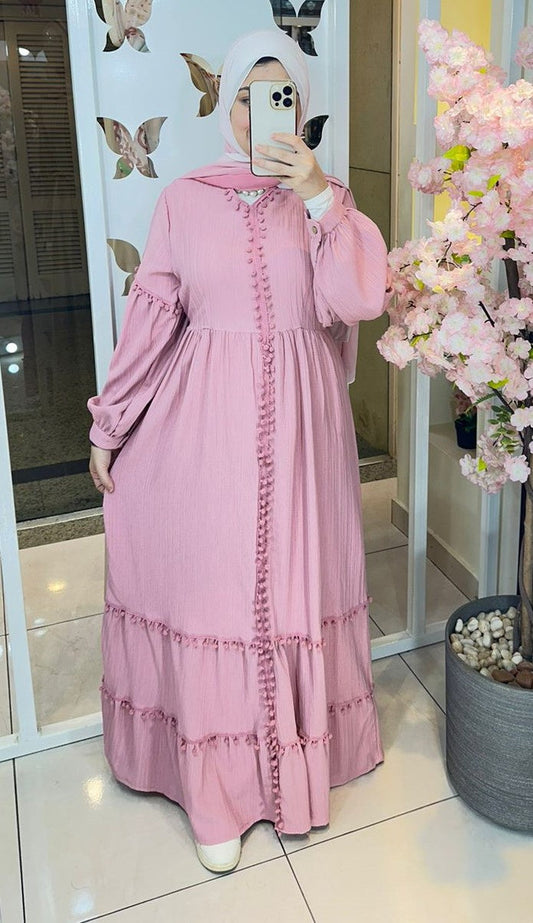 Dress linen Pink 25161