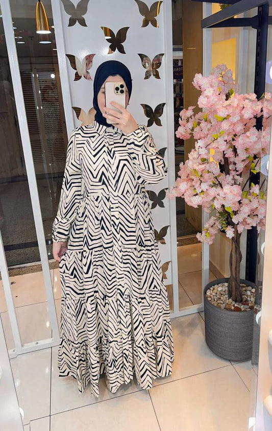 Dress linen White 25233