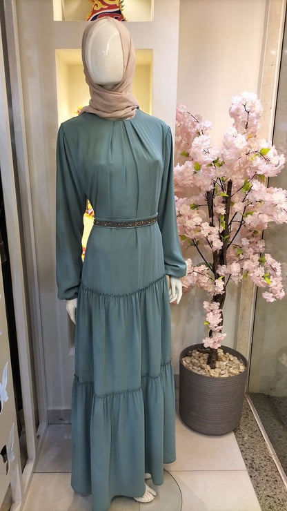 Dress Chiffon with Strass Belt