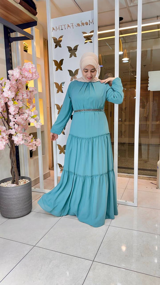 Dress Chiffon with Strass Belt