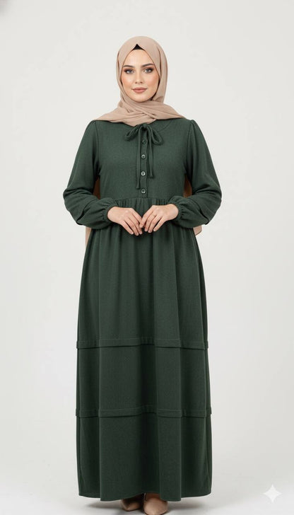 Fray dress - Dark olive