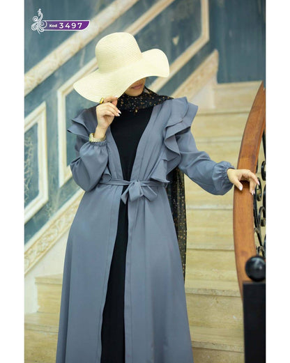 Double Twill Two-Piece Set-Gray