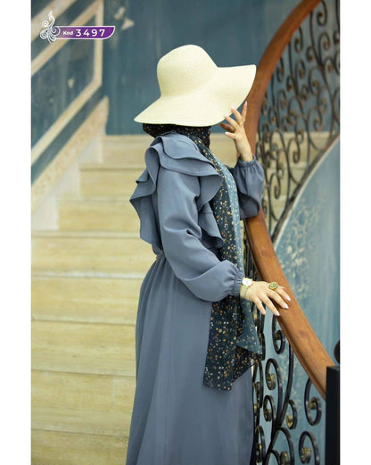 Double Twill Two-Piece Set-Gray