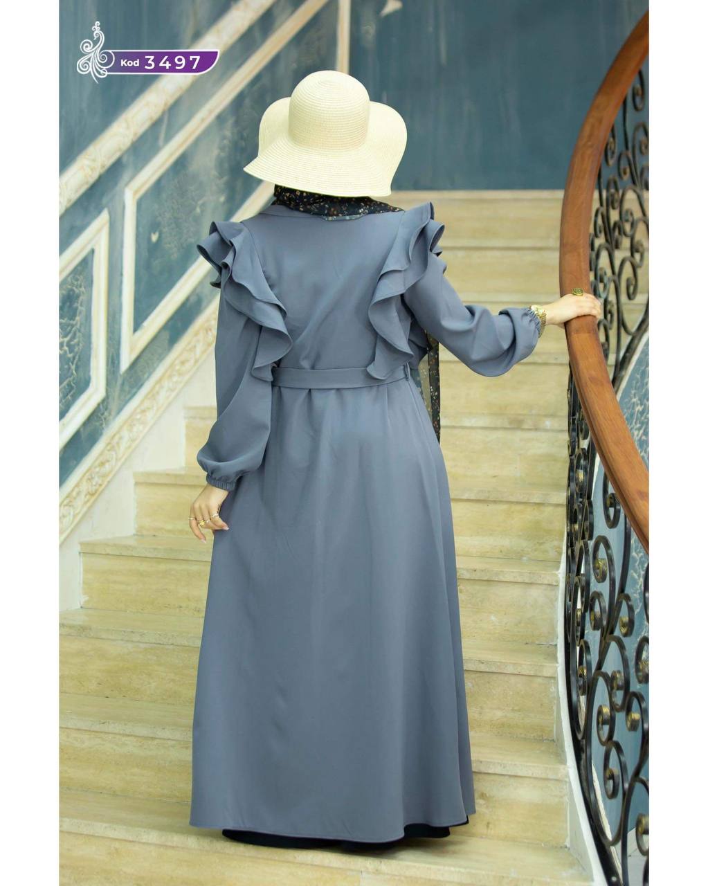 Double Twill Two-Piece Set-Gray
