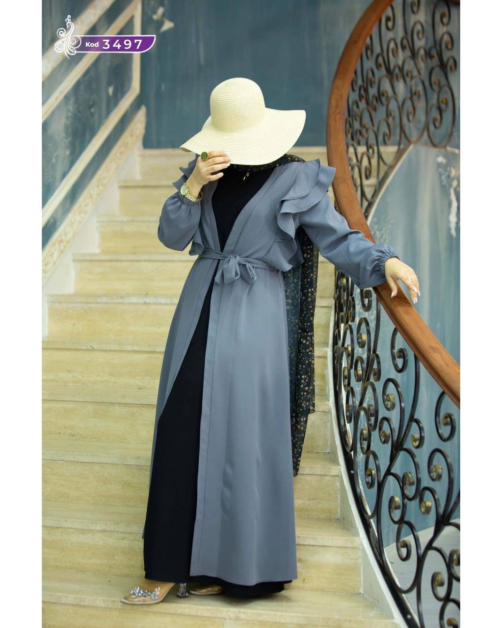 Double Twill Two-Piece Set-Gray
