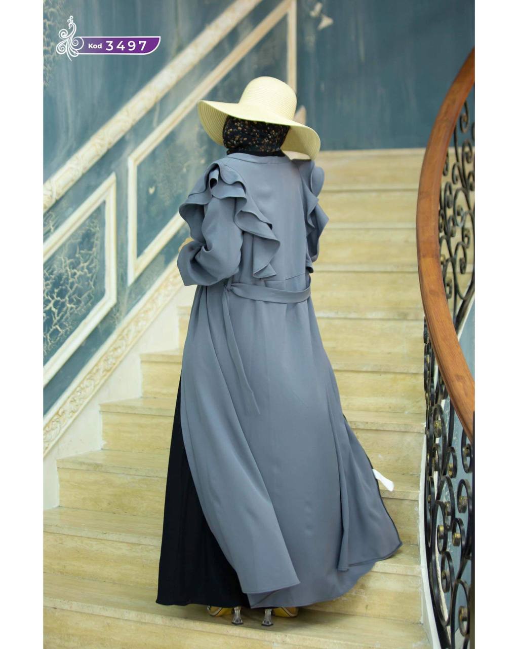 Double Twill Two-Piece Set-Gray