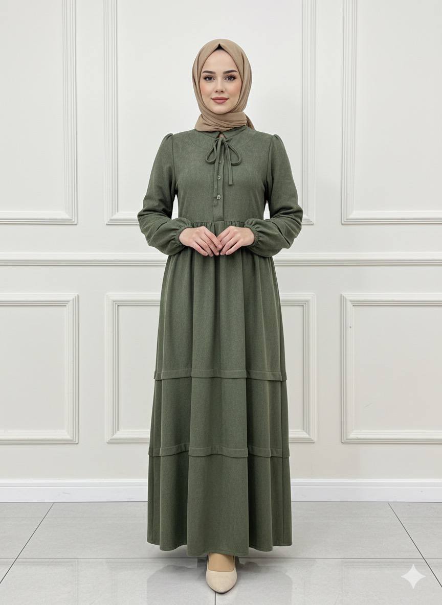 Fray dress - Olive
