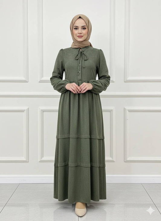 Fray dress - Olive