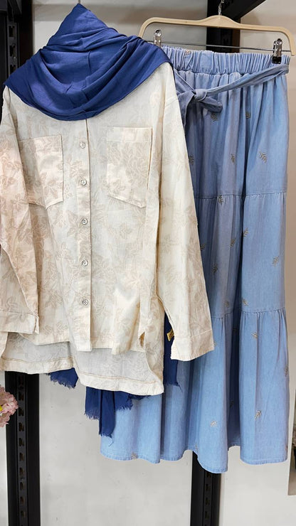 Celine Linen Shirt - Begie