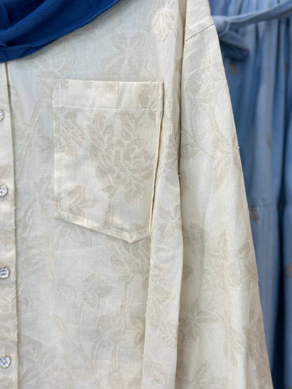 Celine Linen Shirt - Begie