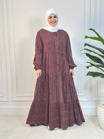 Ruana Dress - Burgandy